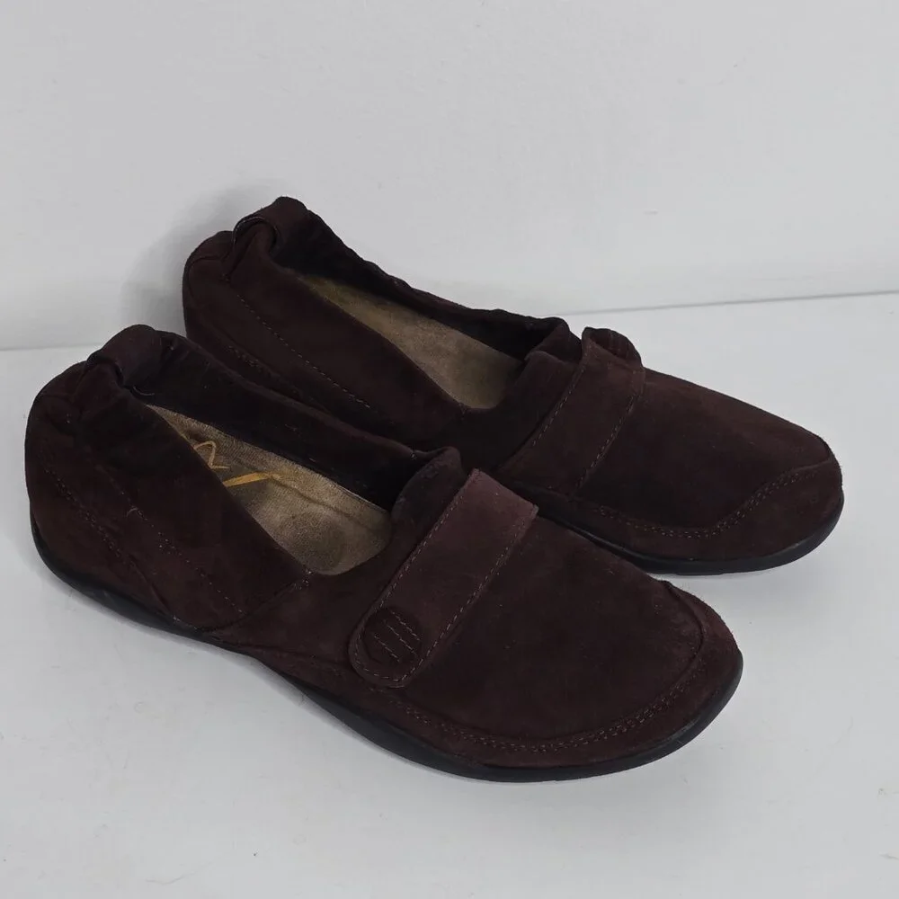 DANSKO Carol Chocolate Brown Suede Slip On Loafer‎ Shoes Size 9 EU 39 Womens